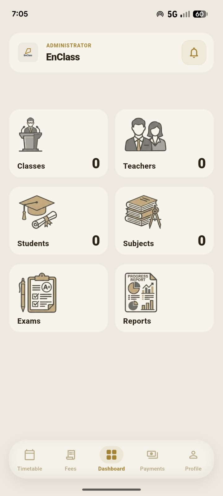 EnClass Classroom App Dashboard
